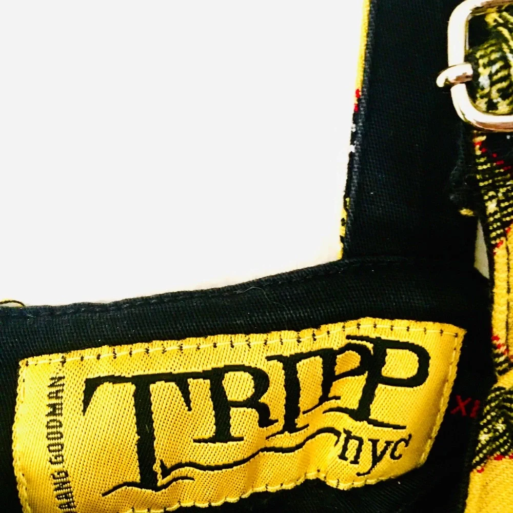 Tripp NYC by Daang Goodman yellow tartan dress XL - Picture 6 of 6